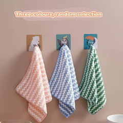 Water Ripple Dish Towel 10pcs Set Thickened Stain Non-stick 9.8in Square