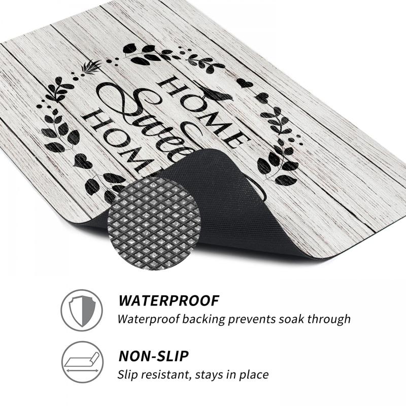 Letter Printed Dish Drying Mat Soft Rubber Non Slip Absorbent Coffee Machine Mat