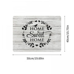Letter Printed Dish Drying Mat Soft Rubber Non Slip Absorbent Coffee Machine Mat