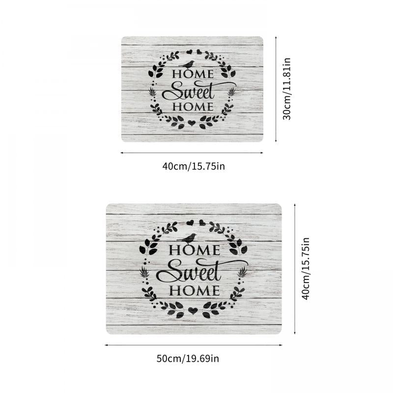 Letter Printed Dish Drying Mat Soft Rubber Non Slip Absorbent Coffee Machine Mat