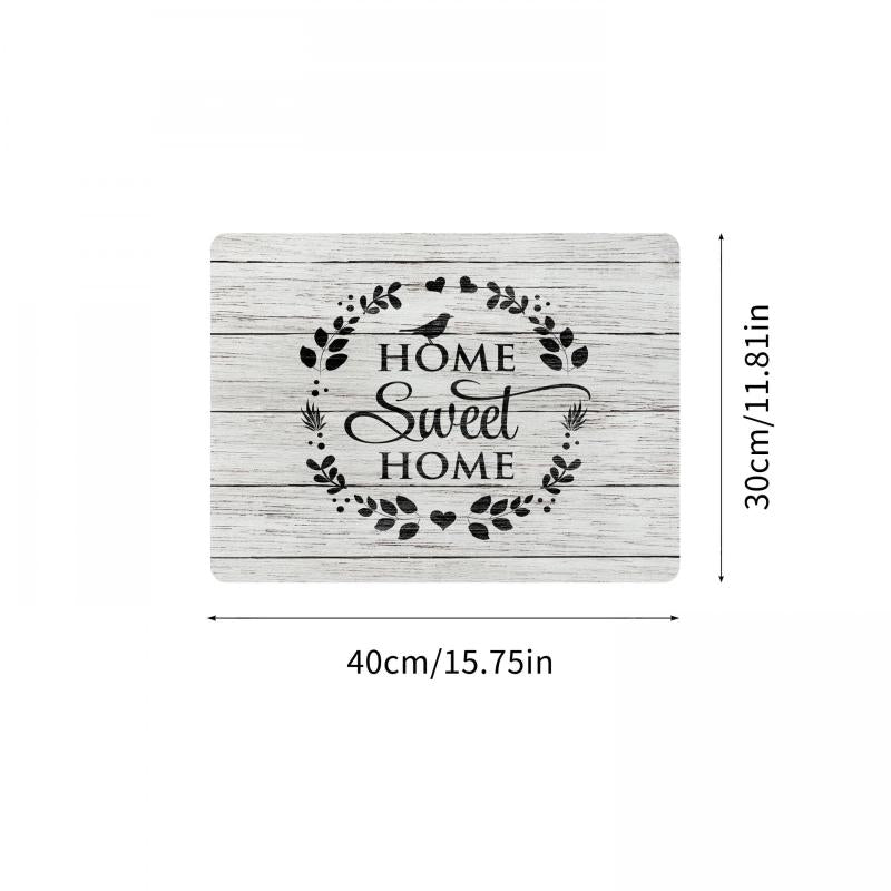 Letter Printed Dish Drying Mat Soft Rubber Non Slip Absorbent Coffee Machine Mat
