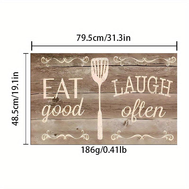 Absorbent Non Slip Kitchen Rug Vintage Printed Stain Resistant Long Strip Floor