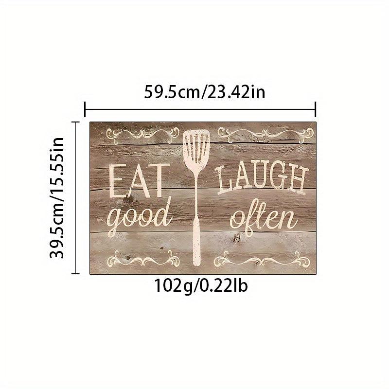Absorbent Non Slip Kitchen Rug Vintage Printed Stain Resistant Long Strip Floor