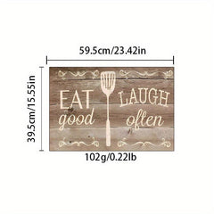 Absorbent Non Slip Kitchen Rug Vintage Printed Stain Resistant Long Strip Floor
