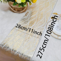 Hot Leaf Square Table Runner Polyester Cotton Decoration for Festivals Dinners