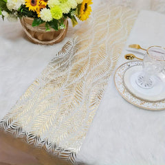 Hot Leaf Square Table Runner Polyester Cotton Decoration for Festivals Dinners