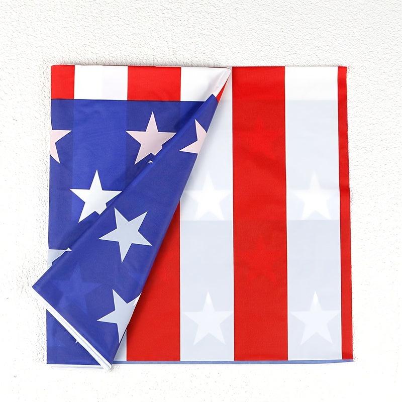 Patriotic Independence Table Cloth American Flag 4th Of July Table Cover