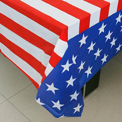 Patriotic Independence Table Cloth American Flag 4th Of July Table Cover
