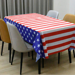 Patriotic Independence Table Cloth American Flag 4th Of July Table Cover