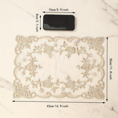 6pcs Lace Embroidery Dining Mat Table Decoration Mat