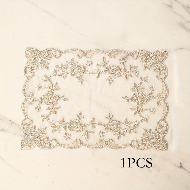 6pcs Lace Embroidery Dining Mat Table Decoration Mat