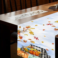 Autumn Pumpkin Table Runner for Family Dinners & Weddings