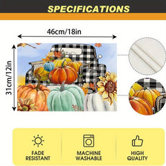 Autumn Pumpkin Table Runner for Family Dinners & Weddings