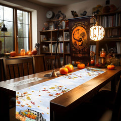 Autumn Pumpkin Table Runner for Family Dinners & Weddings