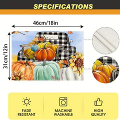 Autumn Pumpkin Table Runner for Family Dinners & Weddings