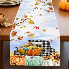 Autumn Pumpkin Table Runner for Family Dinners & Weddings