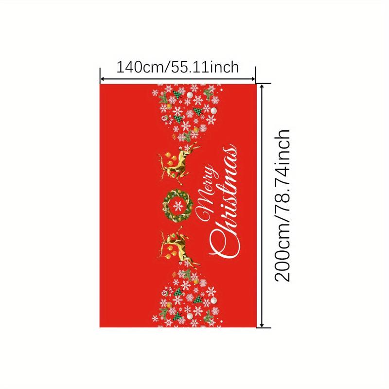Christmas Table Cloth Deer Snowflake Pattern Holiday Decoration