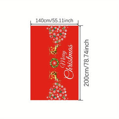 Christmas Table Cloth Deer Snowflake Pattern Holiday Decoration