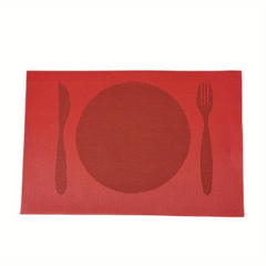 Set Of 6 Printed PVC Woven Placemats Anti-fouling Table Mats