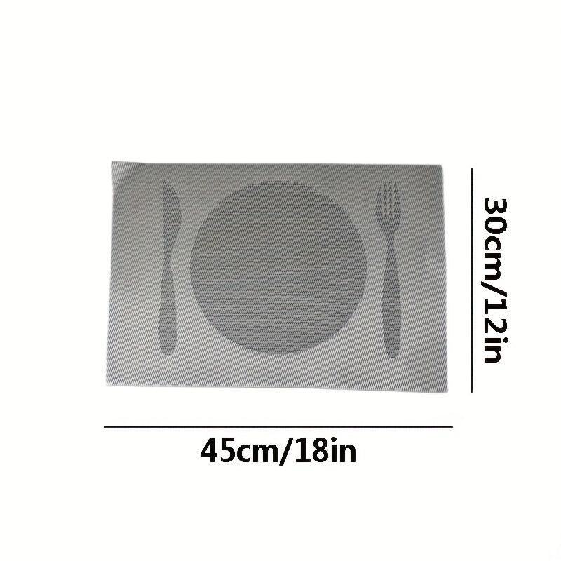 Set Of 6 Printed PVC Woven Placemats Anti-fouling Table Mats
