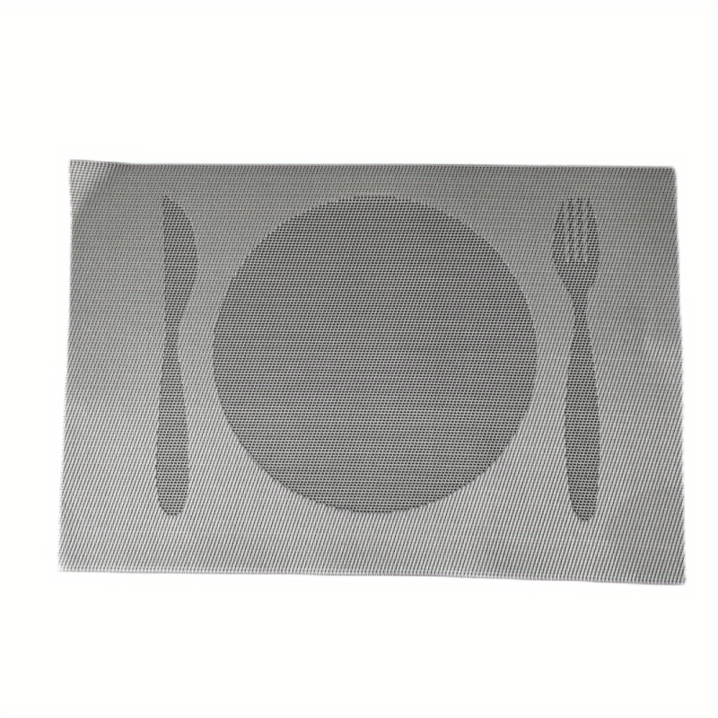 Set Of 6 Printed PVC Woven Placemats Anti-fouling Table Mats