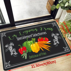 Vegetable Fruit Kitchen Floor Mat Non Slip Runner Rug