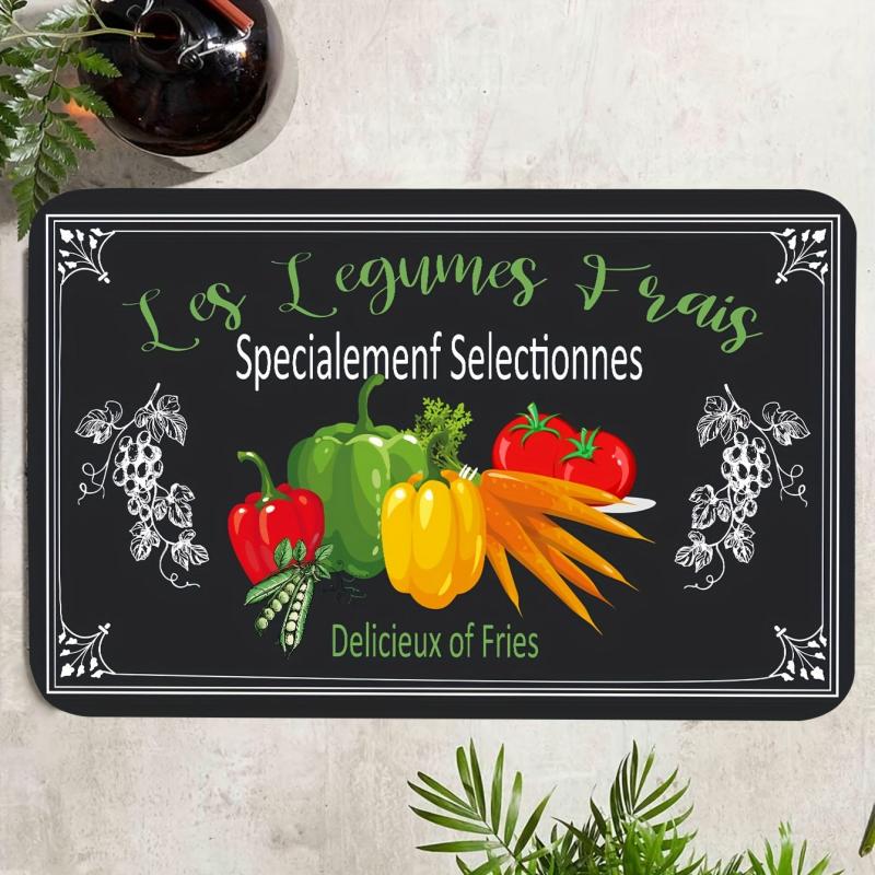 Vegetable Fruit Kitchen Floor Mat Non Slip Runner Rug