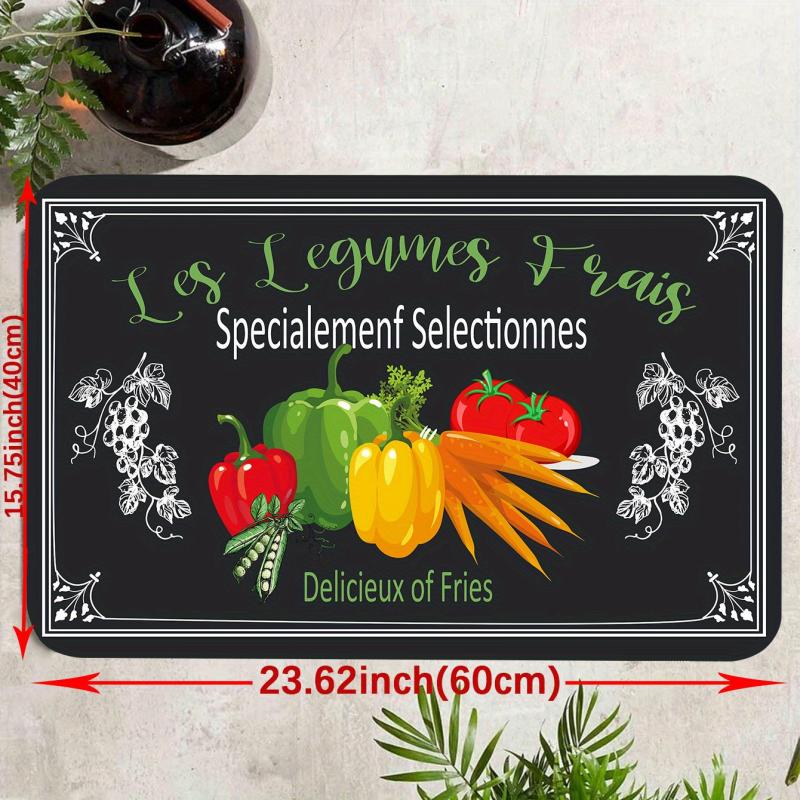 Vegetable Fruit Kitchen Floor Mat Non Slip Runner Rug