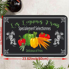 Vegetable Fruit Kitchen Floor Mat Non Slip Runner Rug