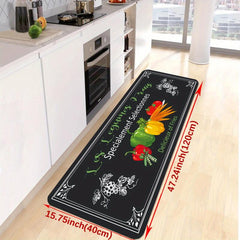 Vegetable Fruit Kitchen Floor Mat Non Slip Runner Rug