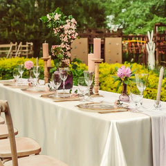 Polyester Tablecloth Satin Table Cover Hotel Banquet Wedding Decoration