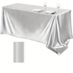 Polyester Tablecloth Satin Table Cover Hotel Banquet Wedding Decoration