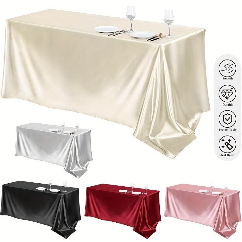 Polyester Tablecloth Satin Table Cover Hotel Banquet Wedding Decoration