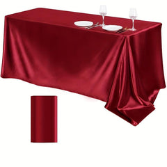 Polyester Tablecloth Satin Table Cover Hotel Banquet Wedding Decoration