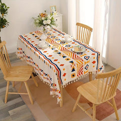 Bohemian Tablecloth Waterproof Table Cover for Picnics Camping Weddings