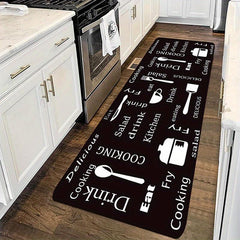 Non Slip Gothic Pattern Kitchen Rug 23.62 x 70.86 Inches
