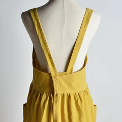 Waterproof Linen Apron with Pockets for Baking Gardening Weeding