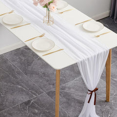 Cheesecloth Table Runner Chiffon Romantic Wedding Bridal Shower Holiday Party