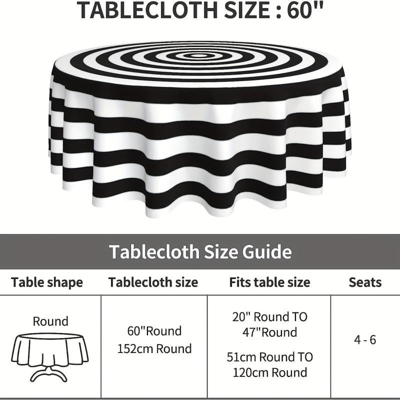 60 Inch Round Tablecloth Stain/Water/Wrinkle Resistant
