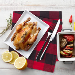 10pcs Christmas Plaid Napkins for Farmhouse Dining