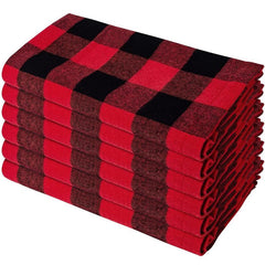 10pcs Christmas Plaid Napkins for Farmhouse Dining