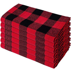 10pcs Christmas Plaid Napkins for Farmhouse Dining
