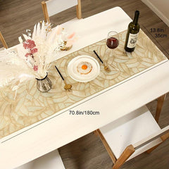 Insulated Leaf Table Runner - Non Slip & Stylish Home Decor