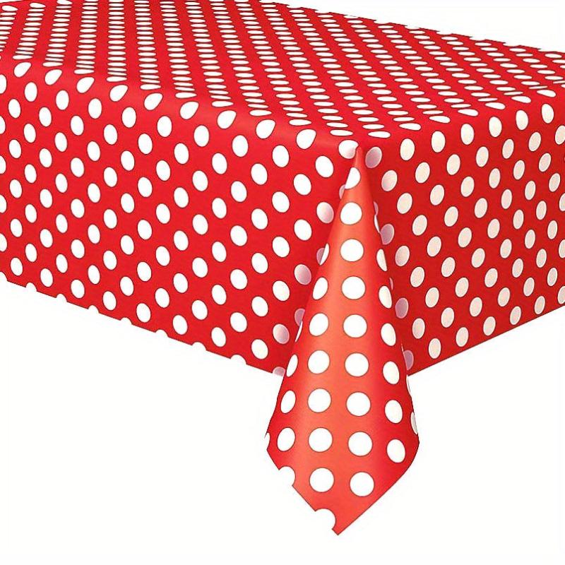 Polka Dot Plastic Table Cloth Mouse Theme Table Cover