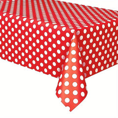 Polka Dot Plastic Table Cloth Mouse Theme Table Cover