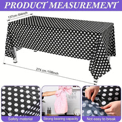 Polka Dot Plastic Table Cloth Mouse Theme Table Cover