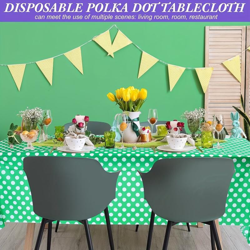Polka Dot Plastic Table Cloth Mouse Theme Table Cover