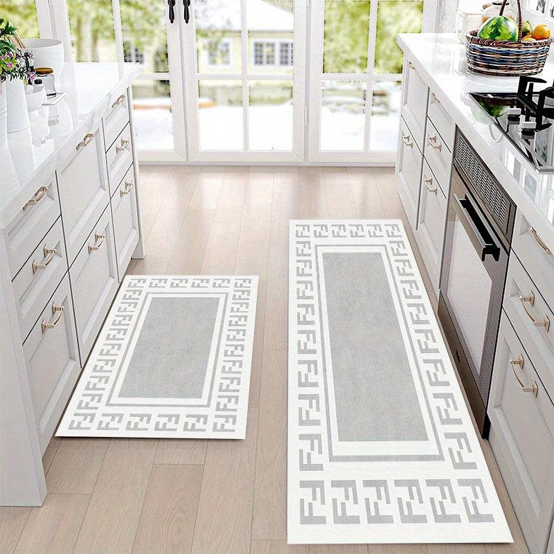 2pcs Anti Fatigue Kitchen Rugs Absorbent Non Slip Mat