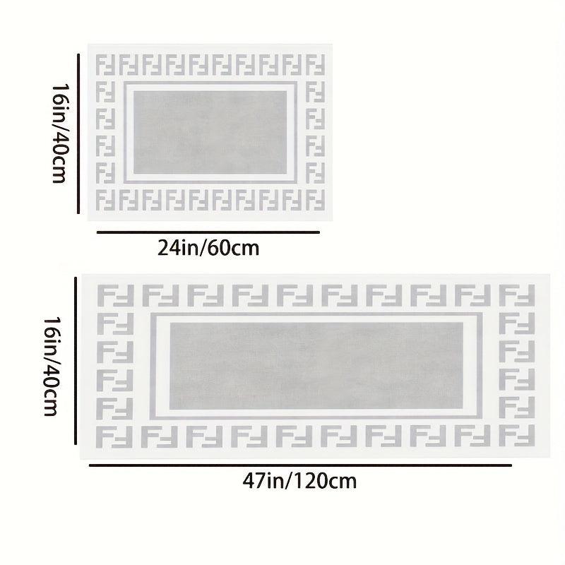 2pcs Anti Fatigue Kitchen Rugs Absorbent Non Slip Mat