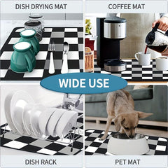 Quick Drying Kitchen Countertop Drain Pad Absorbent Mat